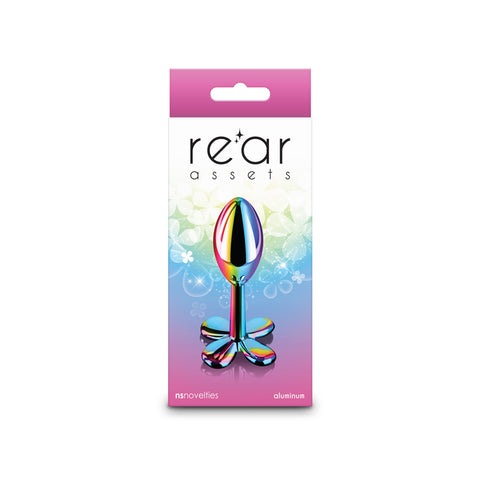 Rear Assets Clover 9.2 cm Multicoloured Metallic Butt Plug Butt Plugs