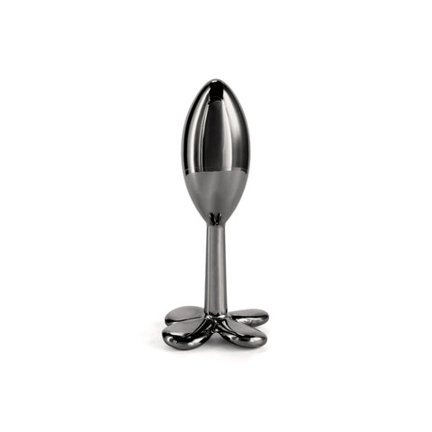 Rear Assets Clover Gunmetal 9.2 cm Metallic Butt Plug Butt Plugs