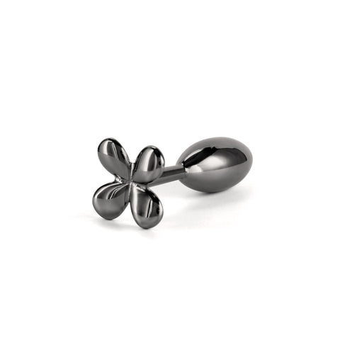 Rear Assets Clover Gunmetal 9.2 cm Metallic Butt Plug Butt Plugs