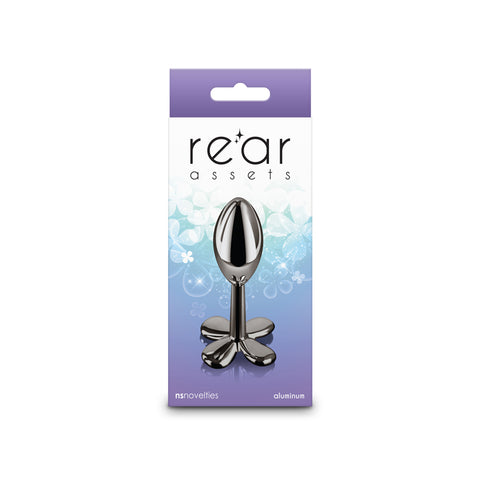 Rear Assets Clover Gunmetal 9.2 cm Metallic Butt Plug Butt Plugs