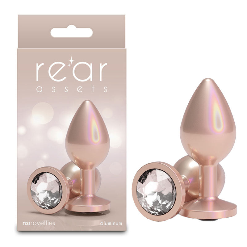 Rear Assets Iridescent Champagne Medium – Lightweight Butt Plug Gold > Anal Range > Butt Plugs
