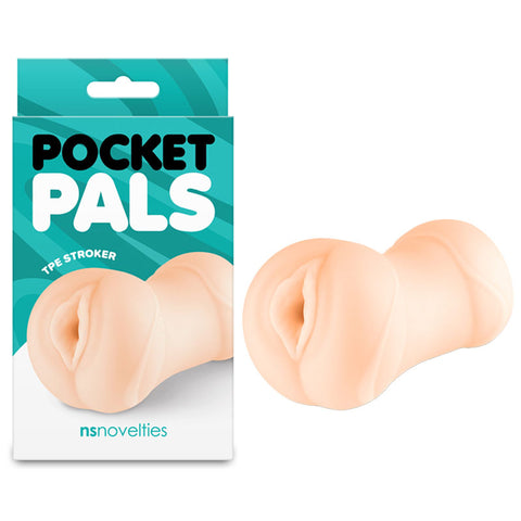 Pocket Pals Vagina Stroker – Body-Safe Masturbator White Strokers - Manual
