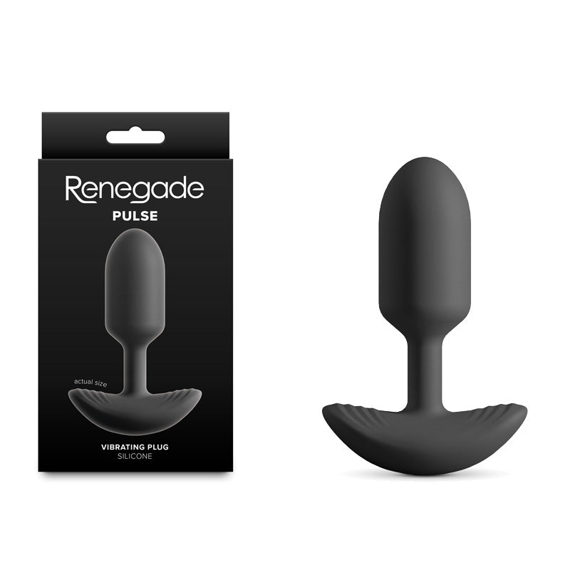 Renegade Pulse – Waterproof USB Rechargeable 11 cm Vibrating Butt Plug Black > Anal Range > Vibrating Butt Plugs Main image
