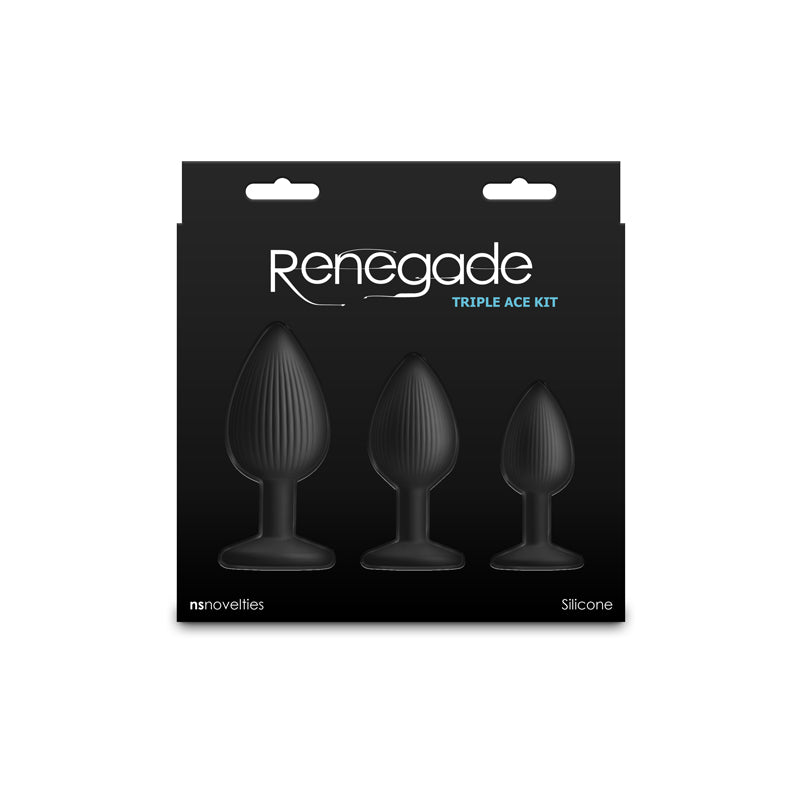 Renegade Triple Ace Kit - Butt Plugs - Set of 3 Sizes > Anal Range > Butt Plug Kits