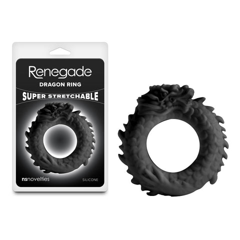 Renegade Dragon Ring – Stretchy Silicone Cock Ring Black > Cock Ring > Single