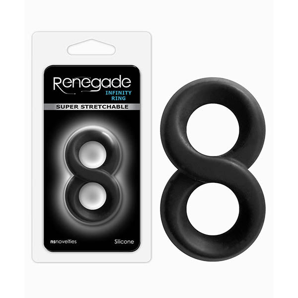 Renegade Infinity Ring (Black) – Stretchy Silicone Cock and Ball Rings Default Title > Cock Ring > Sets Main image