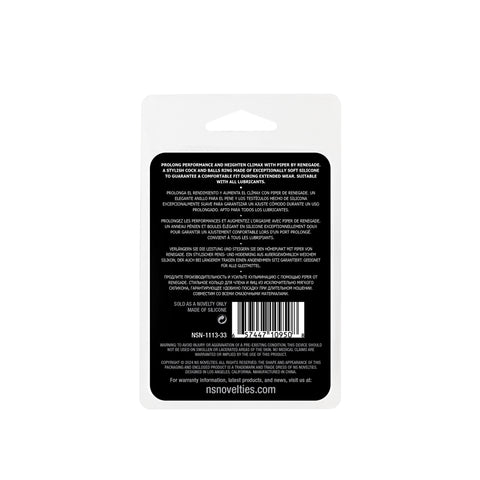 Renegade Piper - Soft Silicone Cock and Balls Ring 4.9 cm COCK RINGS
