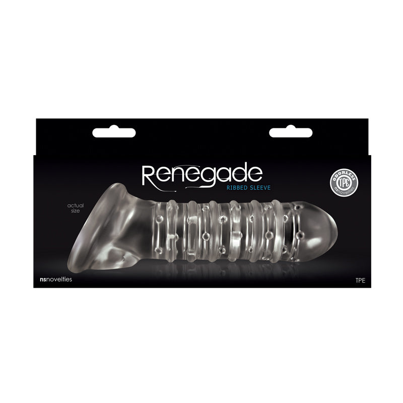 Renegade Ribbed Penis Extension Sleeve for Enhanced Pleasure SLEEVES