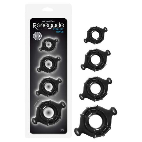 Renegade Vitality Cock Rings Set of Four Sizes for Intimacy > Cock Ring > Sets
