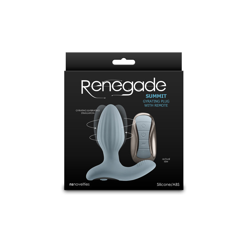 Renegade Summit (Grey) – USB Rechargeable Wireless Remote Vibrating Butt Plug 10.2 cm Grey > Anal Range > Vibrating Butt Plugs Main image