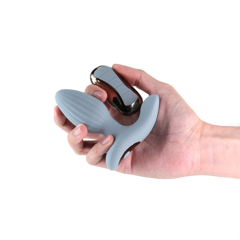 Renegade Summit (Grey) – USB Rechargeable Wireless Remote Vibrating Butt Plug 10.2 cm Secondary image