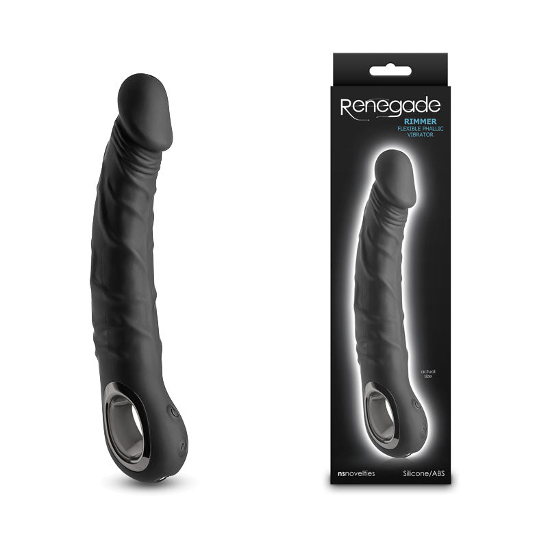 Renegade Rimmer – Waterproof USB Rechargeable 22cm Vibrator Black > Vibrators > Realistic Vibrators