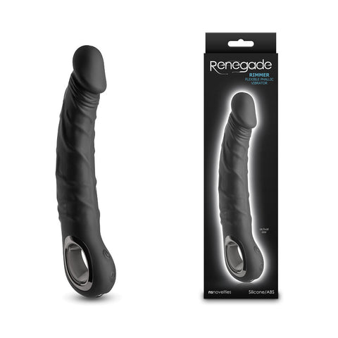 Renegade Rimmer - 22 cm USB Rechargeable Vibrator for Pleasure Black Vibrators