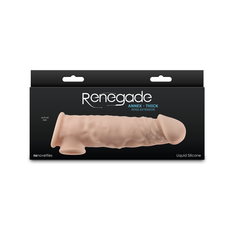 Renegade Annex (Thick) – 18.6 cm Realistic Penis Extender Sleeve > Sex Toys For Men > Penis Sleeves