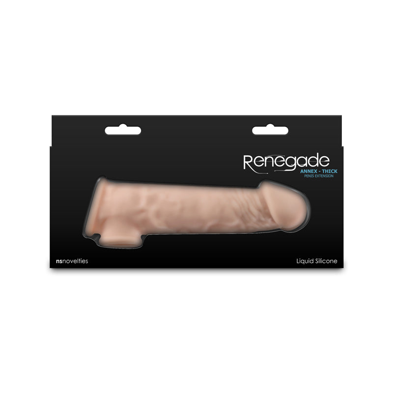 Renegade Annex (Thick) – 18.6 cm Realistic Penis Extender Sleeve > Sex Toys For Men > Penis Sleeves