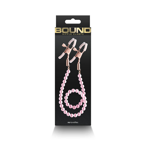 Bound Nipple Clamps DC1 Pink Adjustable Adult Sex Toy Nipple Stimulators