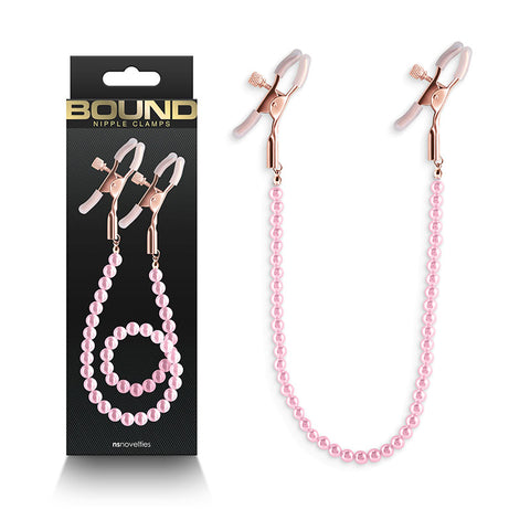Bound Nipple Clamps DC1 Pink Adjustable Adult Sex Toy Pink Nipple Stimulators