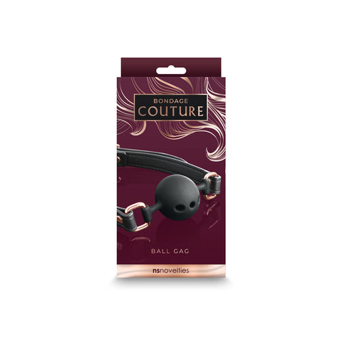 Bondage Couture Ball Gag Black Mouth Restraint Gags