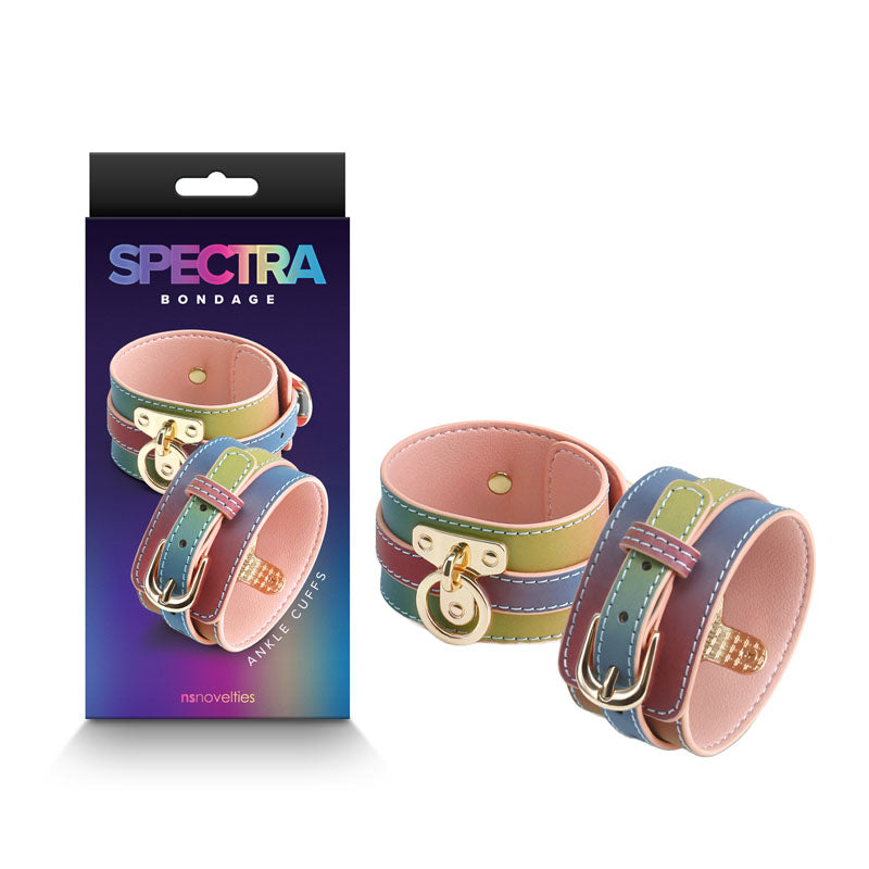 Spectra Bondage Ankle Cuffs Rainbow – Man-Made Material Restraints Coloured > Bondage Gear > Restraints
