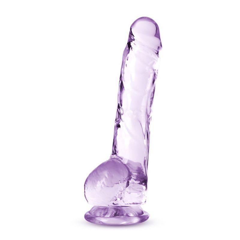 Naturally Yours Crystaline Suction Cup Dildo – 6, 7 or 8 Inch Purple 8" > Dildos > Realistic Dildos