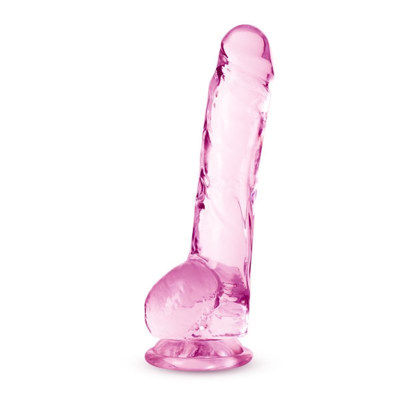 Naturally Yours Crystaline Suction Cup Dildo – 6, 7 or 8 Inch Pink 8" > Dildos > Realistic Dildos