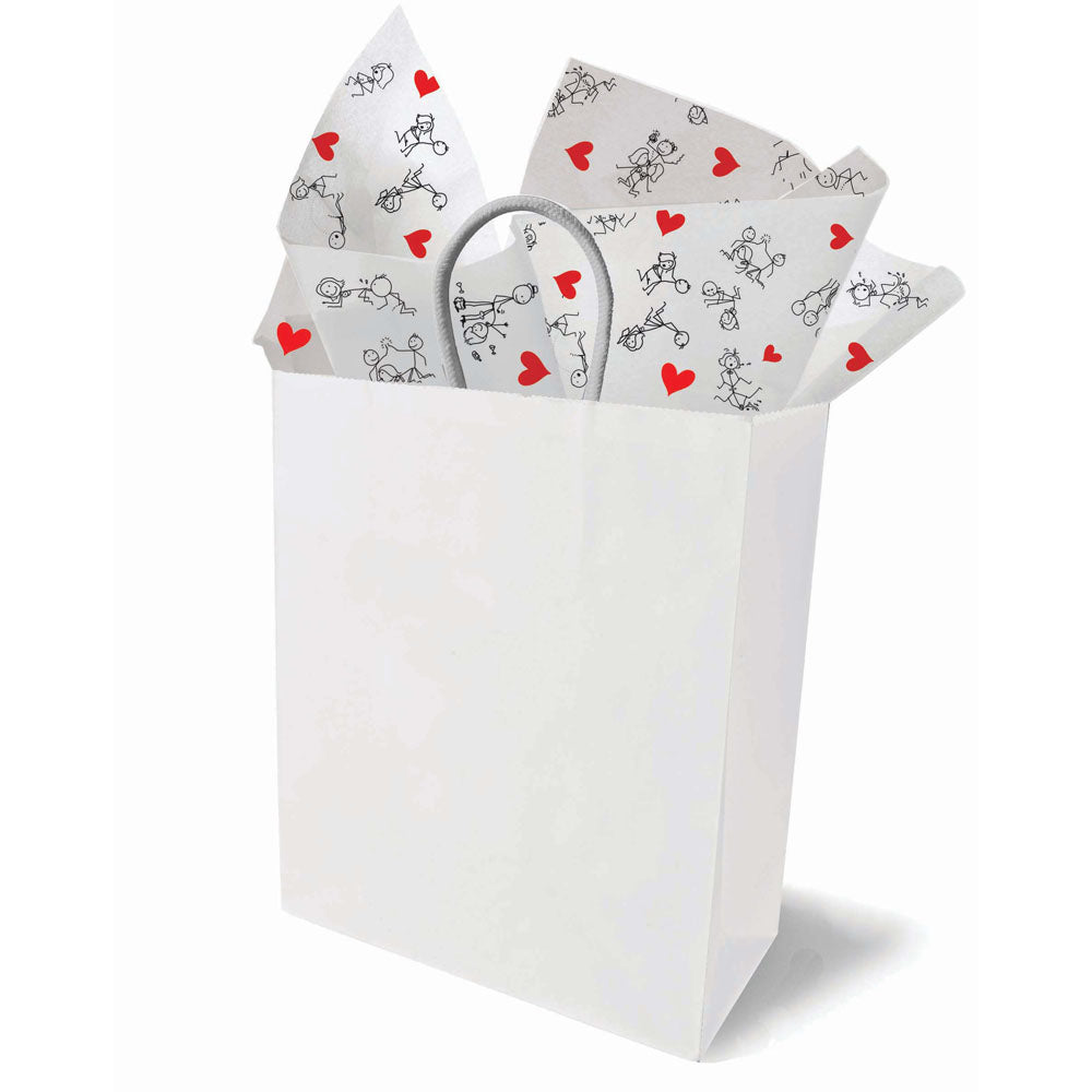 Naughty Stick Figure Tissue Paper Sheets 6 Pack Novelty Gift Wrap Party Supplies