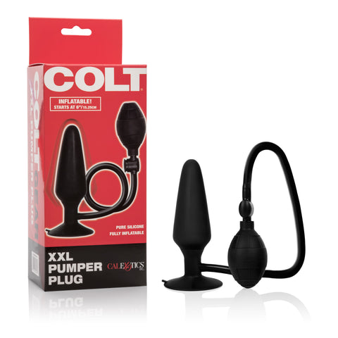 Colt XXL Pumper Plug Black Silicone Inflatable Anal Plug with Squeeze Bulb and Quick Release Valve > Anal Range > Tunnel and Stretchers
