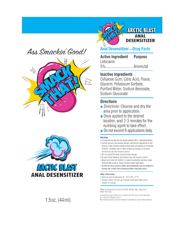 Smack That Anal Desensitiser Arctic Blast Cooling Anal Desensitiser 44ml Tube Default Title > Lube > Anal