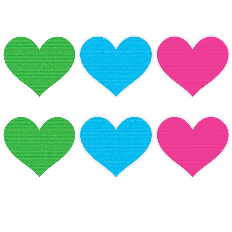 Neon Heart Pasties 3 Pk Green Blue Pink for Confident Style Pasties