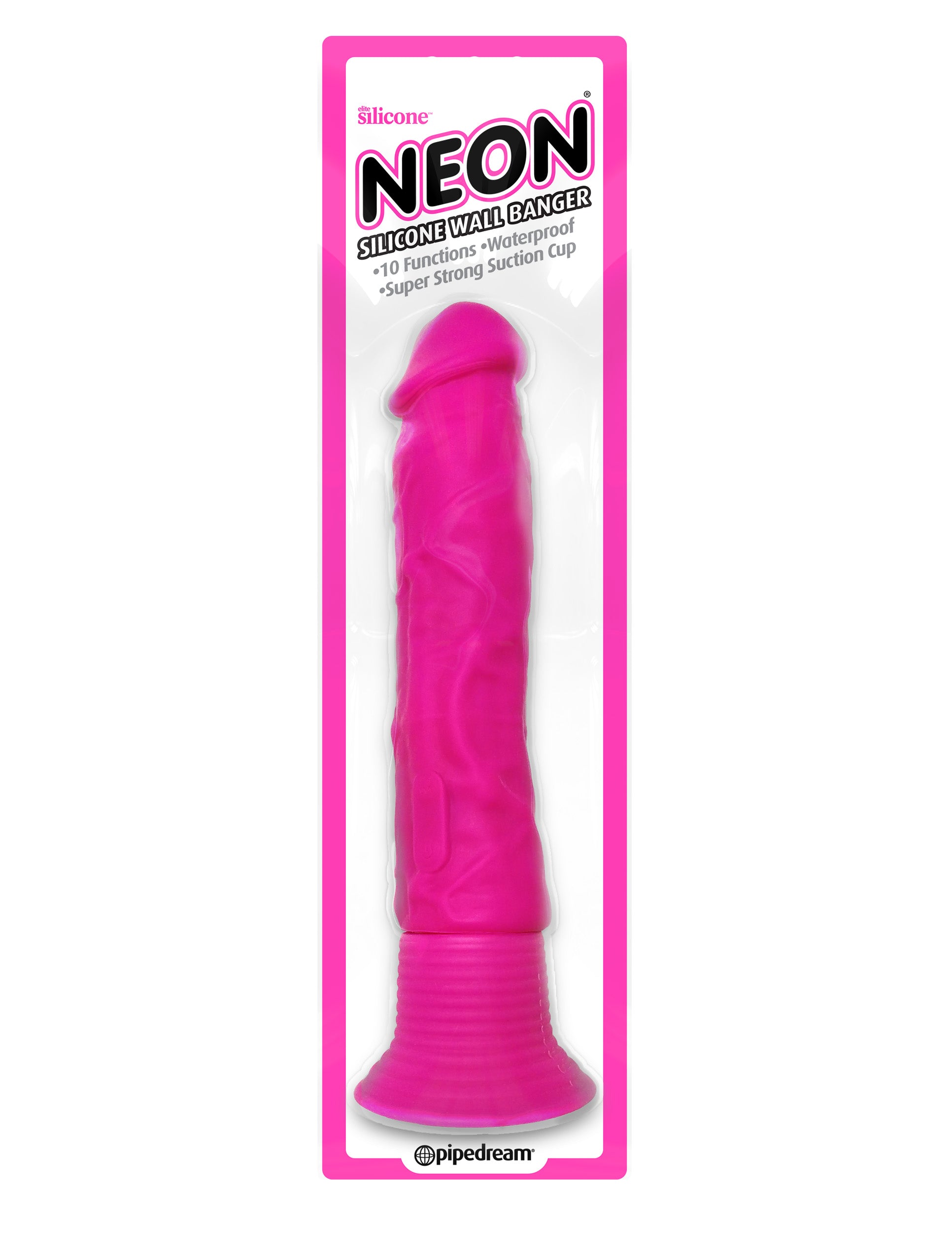 Neon Silicone Wall Banger 15.2 cm 6'' Vibrating Dong with Suction Base DONGS