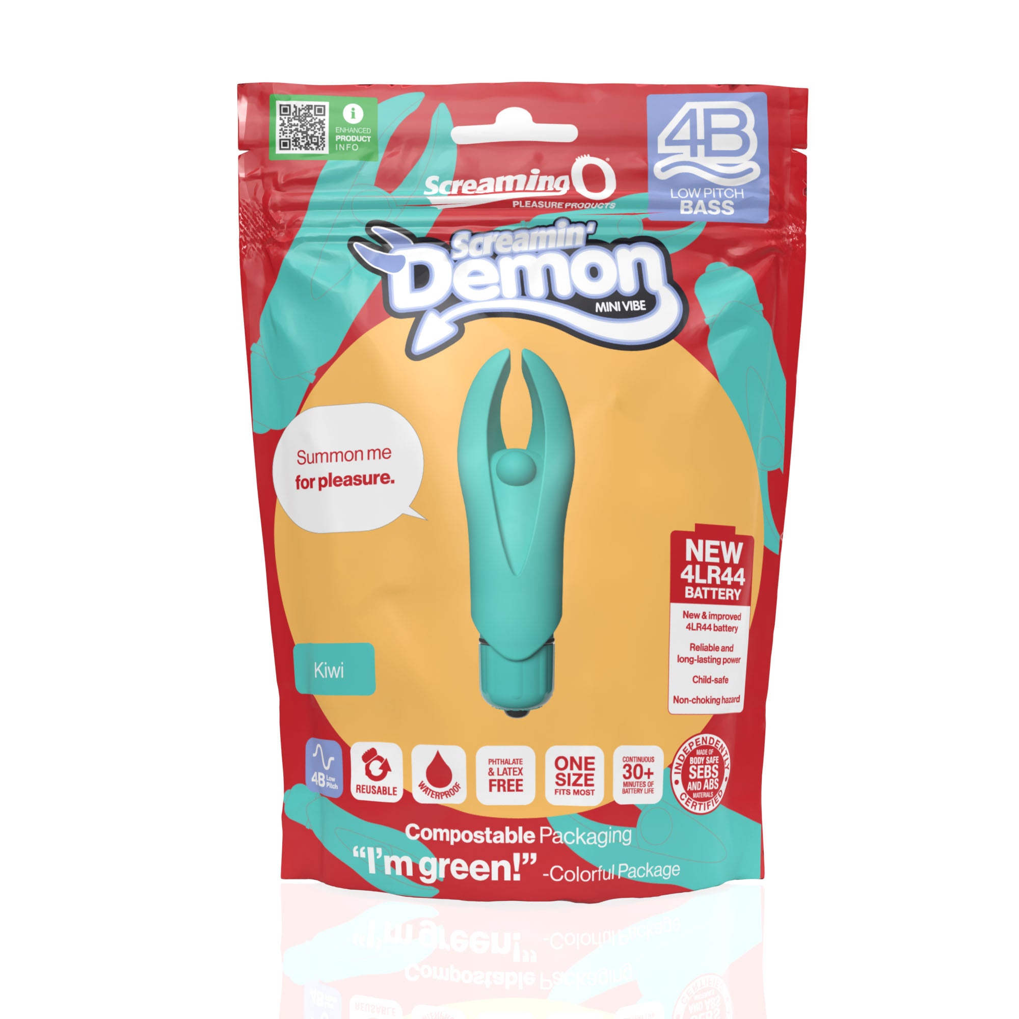 Demon 4B Low Pitch Bass – Deep-Rumbling 5-Speed Vibrator with Silicone Horns > Vibrators > Mini Vibrators