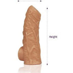 Nude Penis Sleeve Textured Soft Silicone Large > Sex Toys For Men > Penis Sleeves
