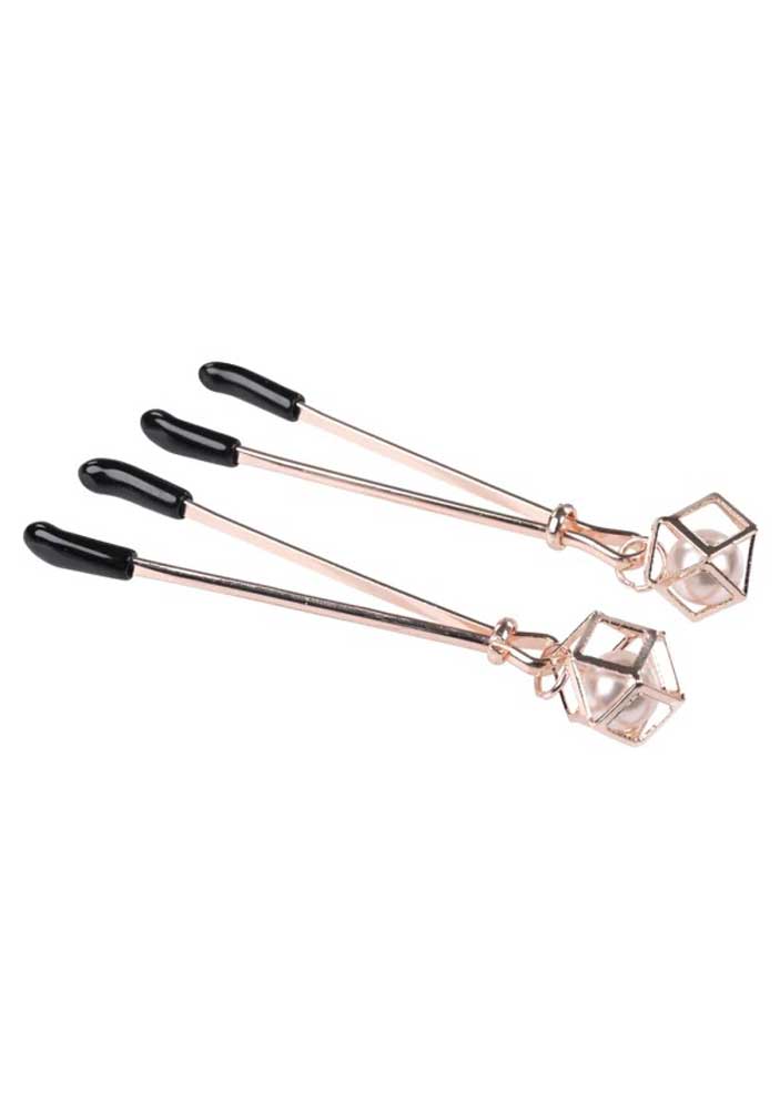 Sex & Mischief Brat Pearl Nipple Clips Pink Nipple Stimulators