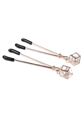 Sex & Mischief Brat Pearl Nipple Clips Pink Nipple Stimulators