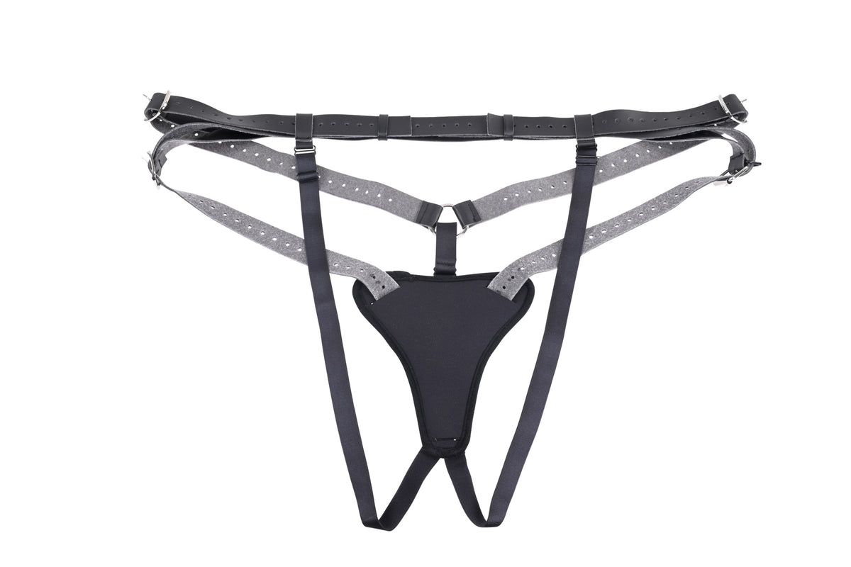 Sportsheets Aurora High Waisted Strap-On Harness (Black) Adjustable Up to 60 Inch Hips - Strap-On Harness > Dildos > Strap On Harnesses