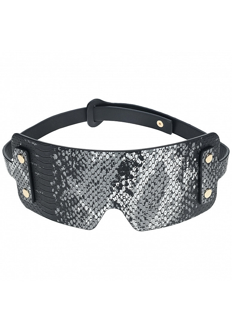 Ouch Florence Collection Bonded Leather Blindfold - Luxury Intimate Accessory Black > Bondage Gear > Blindfolds