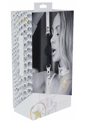 OUCH! Florence Collection Silicone Ball Gag Breathable Restraint 60cm White Gags