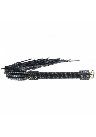 Ouch Florence Collection Flogger High Quality Bonded Leather Black Whips & Paddles
