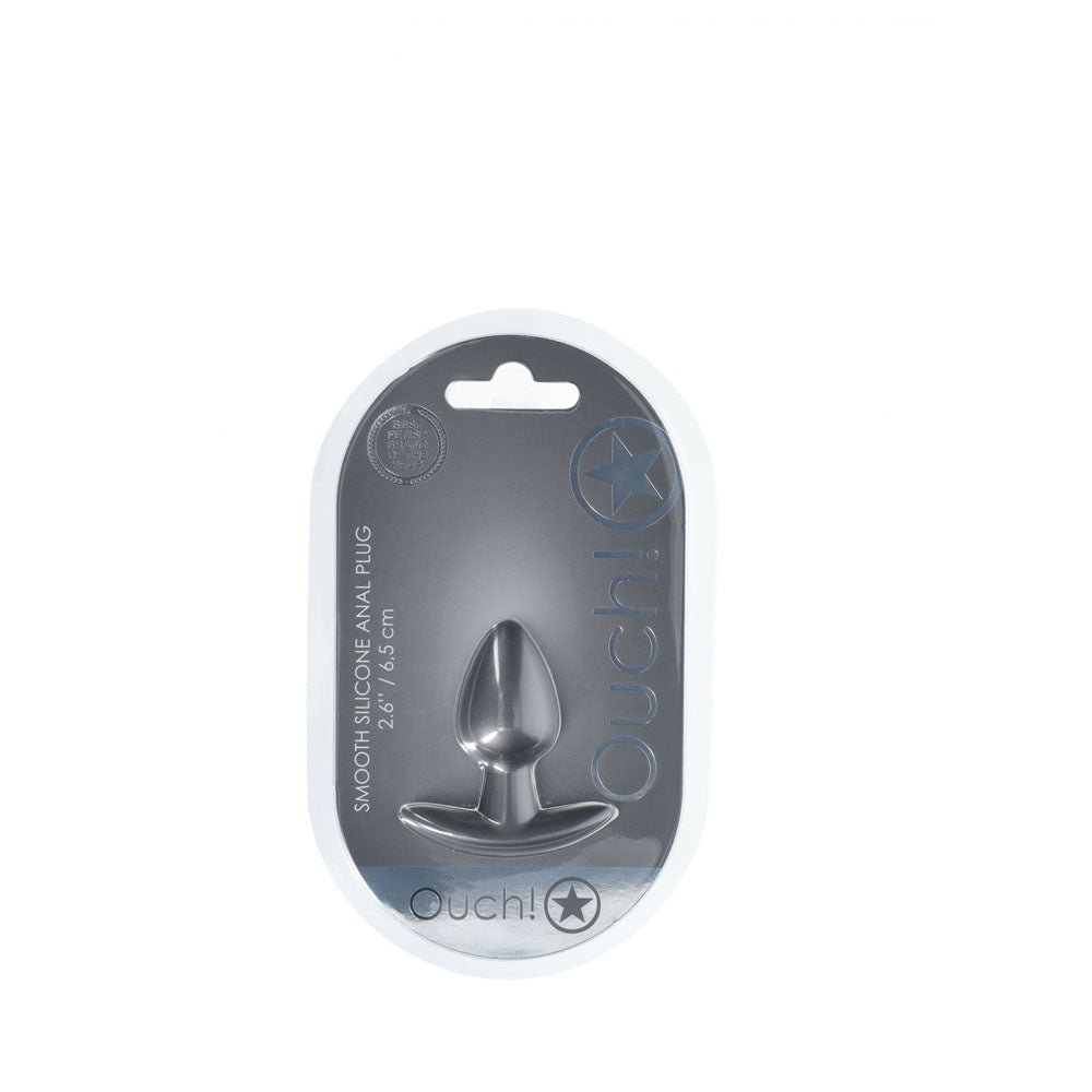Ouch Anal Plug Small Gun Metal Grey 6.5 cm Butt Plug Butt Plugs