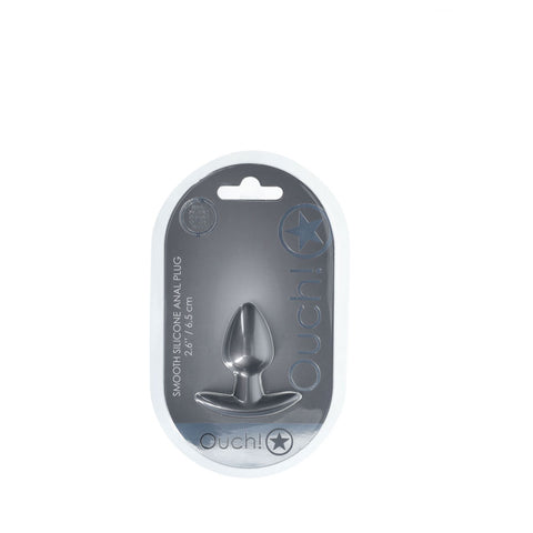 Ouch Anal Plug Small Gun Metal Grey 6.5 cm Butt Plug Butt Plugs