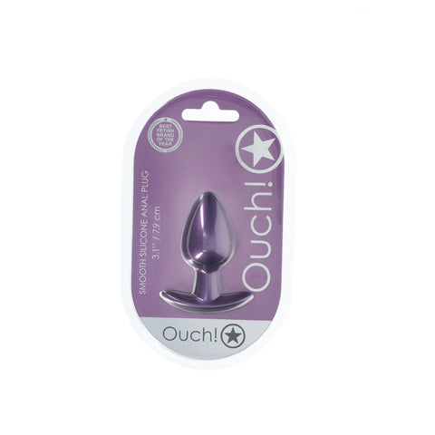 Ouch Anal Plug Medium Metallic 7.9 Centimeter Butt Plug Butt Plugs