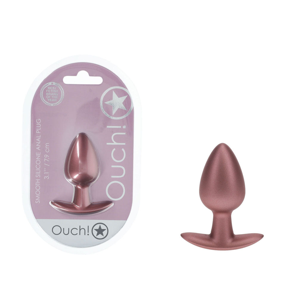 Ouch Medium – 7.9 cm Soft Silicone Medium Butt Plug Rose Gold > Anal Range > Butt Plugs Main image