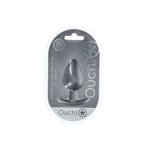 OUCH Anal Plug Large 8.9 cm Gun Metal Grey Butt Plug Butt Plugs