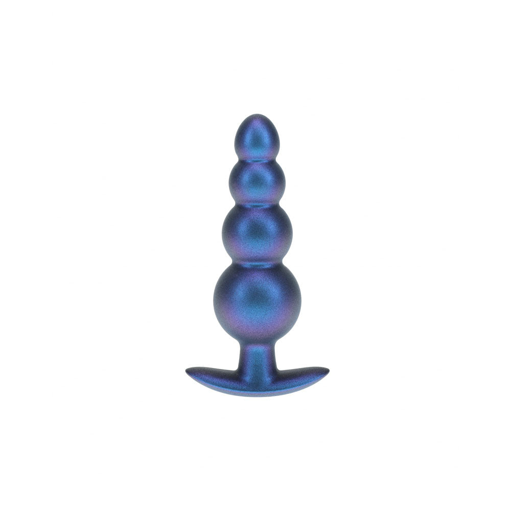 Ouch Beaded Anal Plug Metallic 11.7 Centimeter Butt Plug Butt Plugs