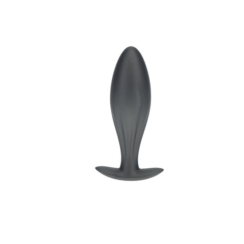 OUCH! Oval Anal Plug - Gun Metal - Gun Metal Grey 11.7 cm Butt Plug Butt Plugs