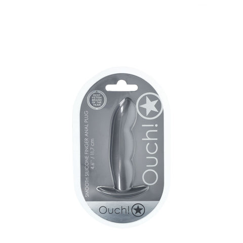 Ouch Finger Anal Plug Gun Metal Grey 11.7 cm Butt Plug Butt Plugs