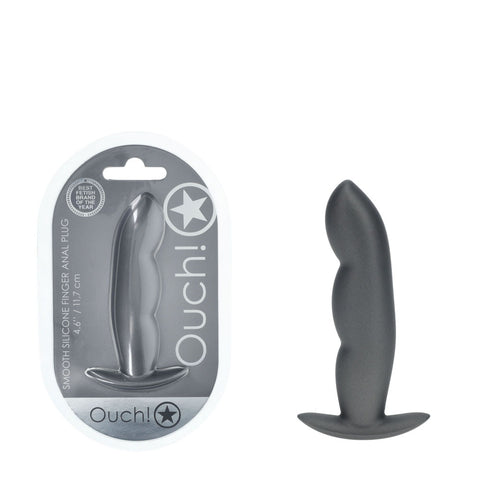 Ouch Finger Anal Plug Gun Metal Grey 11.7 cm Butt Plug Default Title Butt Plugs