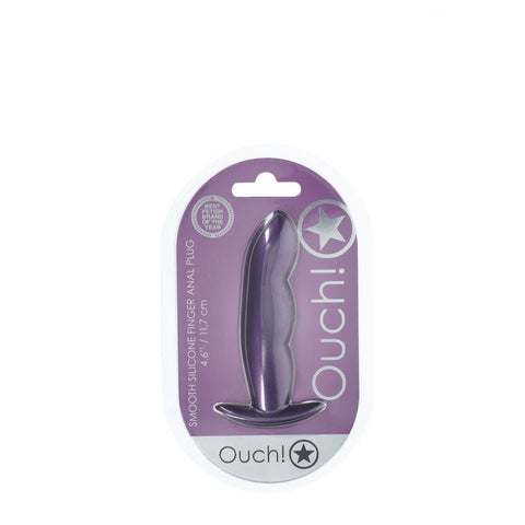 OUCH Finger Anal Plug 11.7 cm - Metallic Purple Butt Plug Butt Plugs