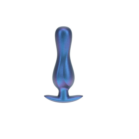 OUCH! Curvy Anal Plug 11.7 cm Metallic Blue Silicone Butt Plug Butt Plugs