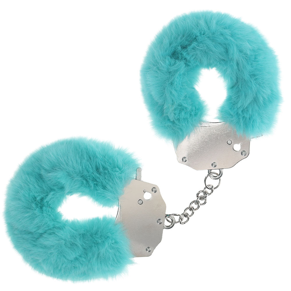 Ouch Heavy-Duty Fluffy Cuffs – Fluffy Restraints Blue > Bondage Gear > Handcuffs Main image